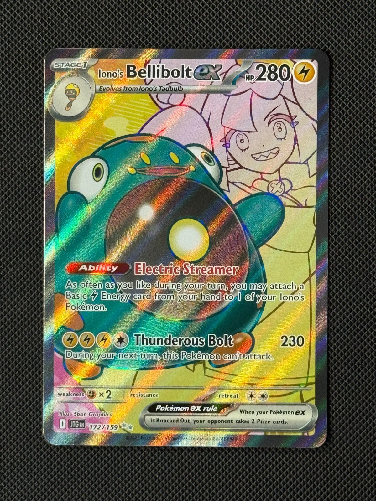Iono's Bellibolt ex 172/159 Pokémon Card Journey Together NM0