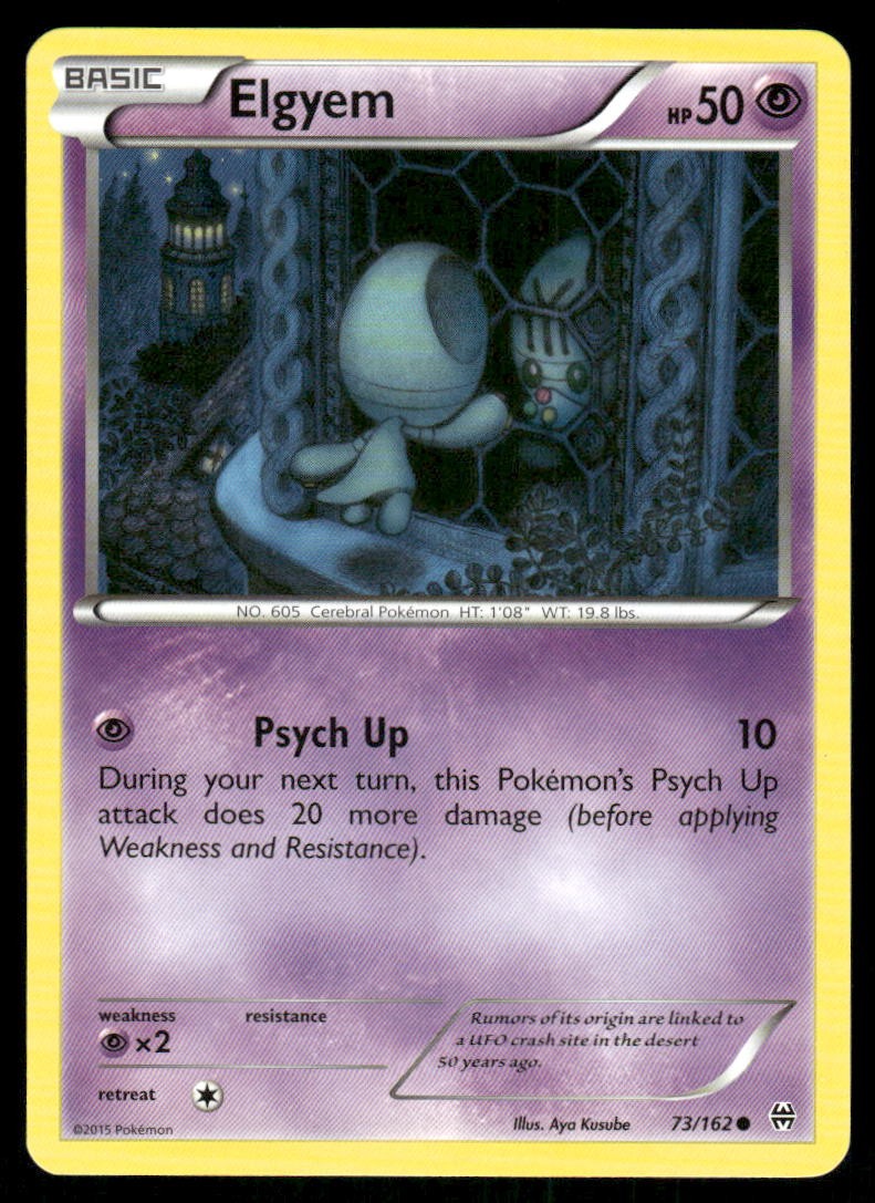 Pokemon Cards Elgyem 73/162 BREAKthrough XY Common NM0