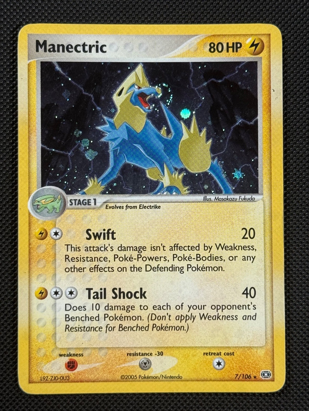 Manectric 7/106 HOLO Pokémon Card EX Emerald Rare0