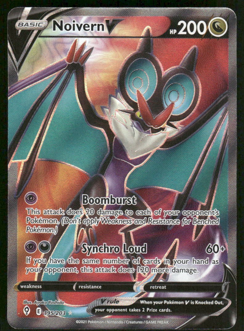Pokemon Cards Noivern V 195/203 Evolving Skies Rare Full Art NM0