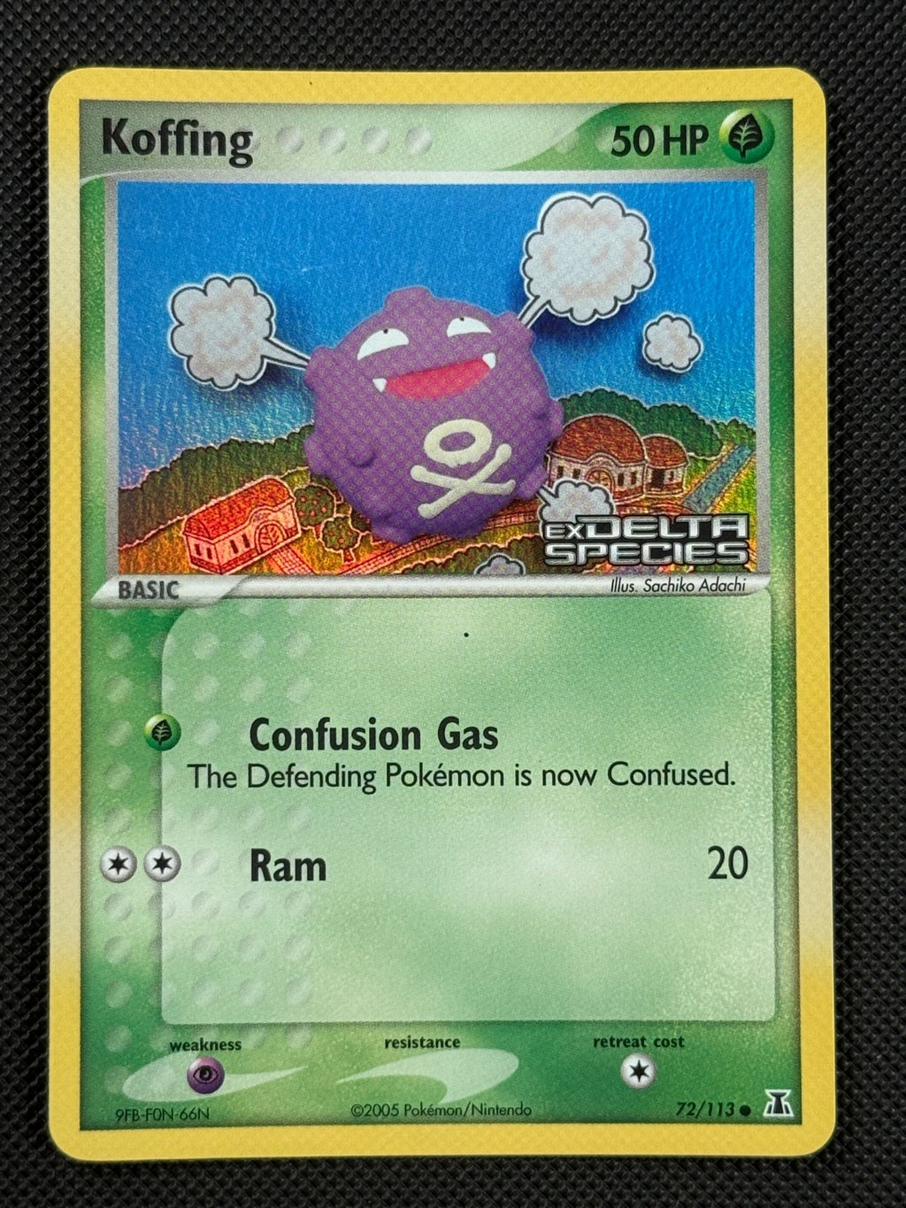 Koffing 72/113 STAMPED Pokémon Card EX Delta Species Reverse Holo Common 0