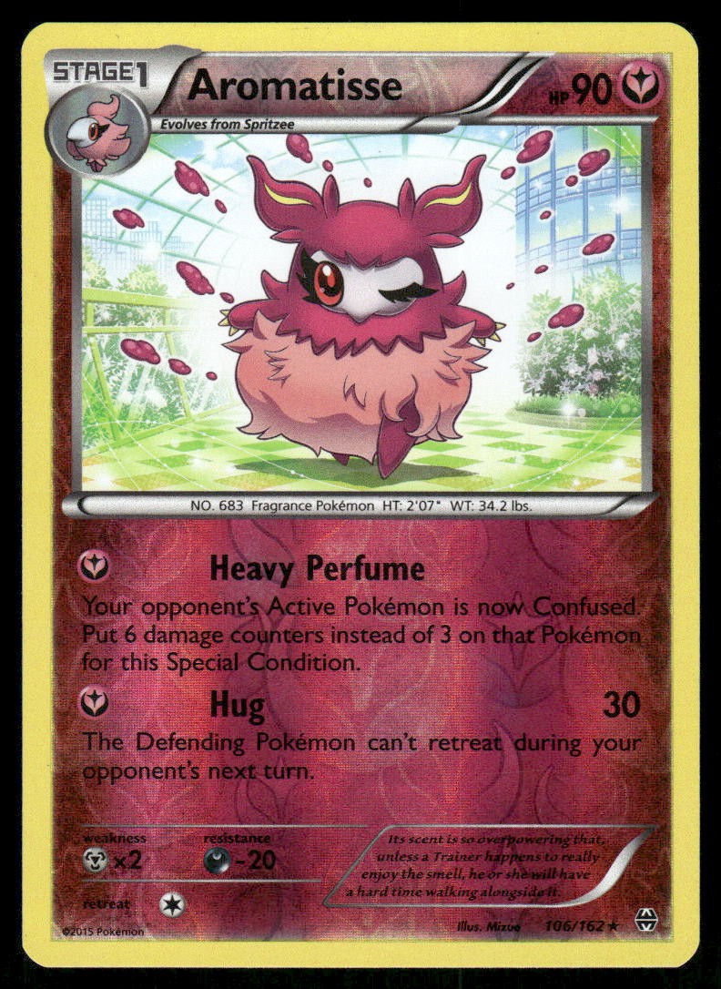 Pokemon Cards Aromatisse 106/162 Reverse Holo BREAKthrough XY NM0
