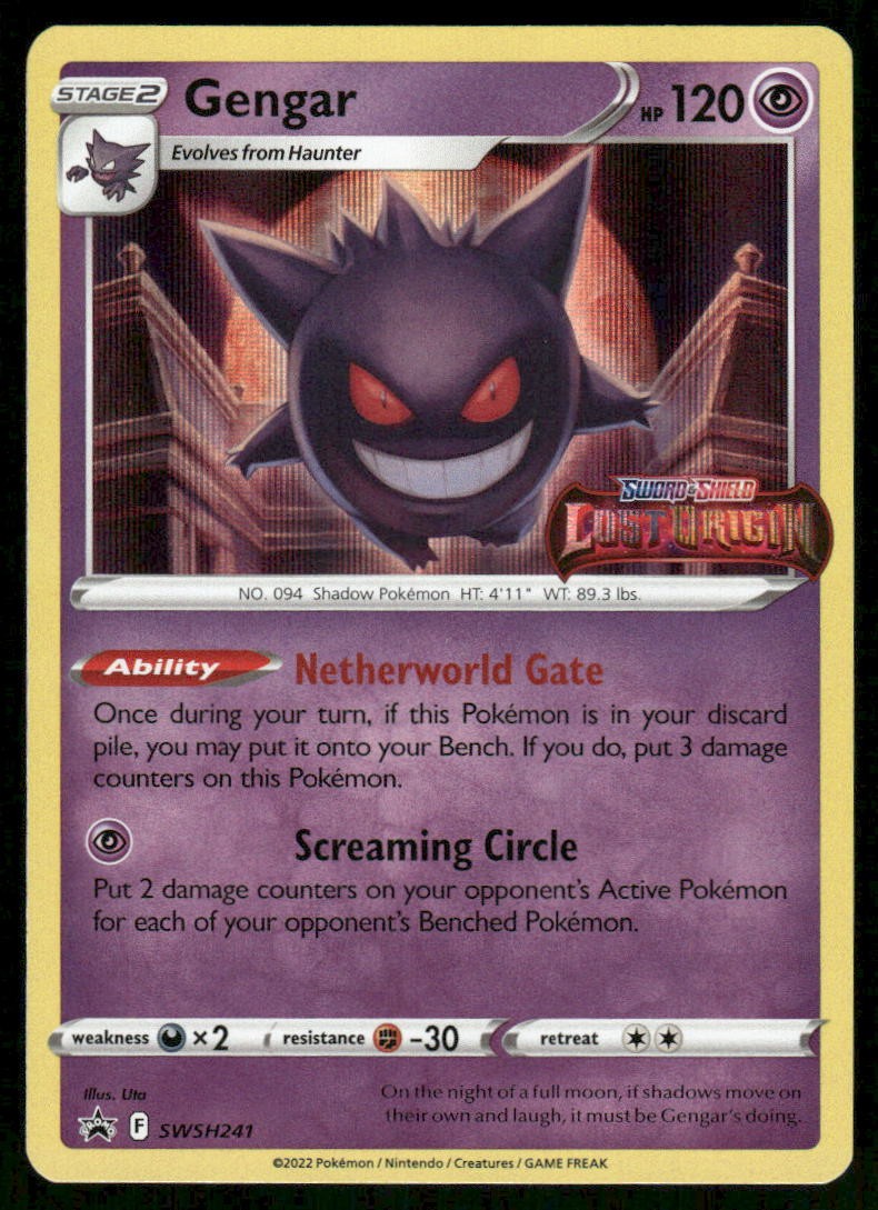 Pokemon Cards Gengar SWSH241 SWSH Black Star Promo NM *10