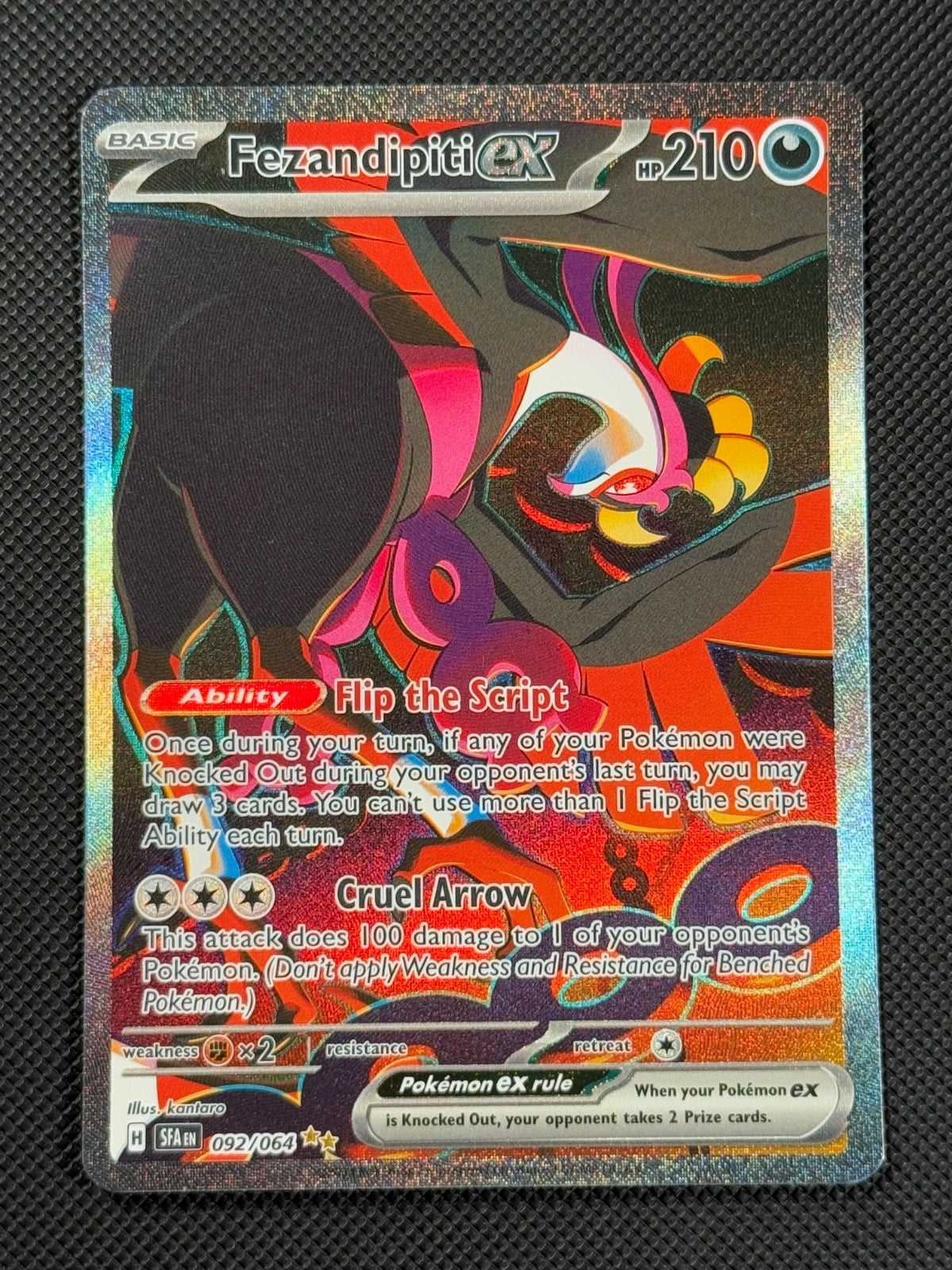 Fezandipiti ex 092/064 SIR Pokémon Card S&V Shrouded Fable Holo Rare0