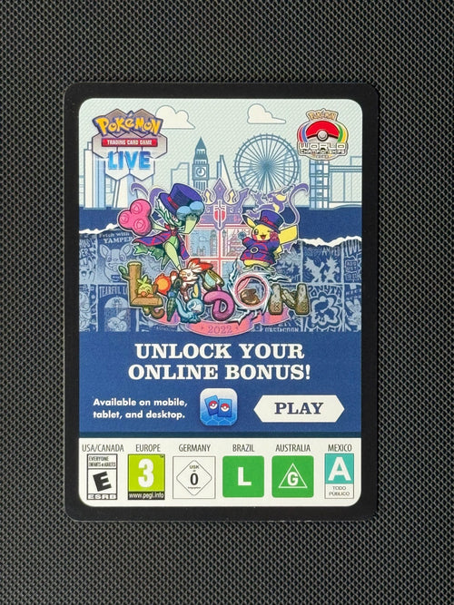 2022 Champions Festival SWSH296 Code Card London Pokemon World Championships0