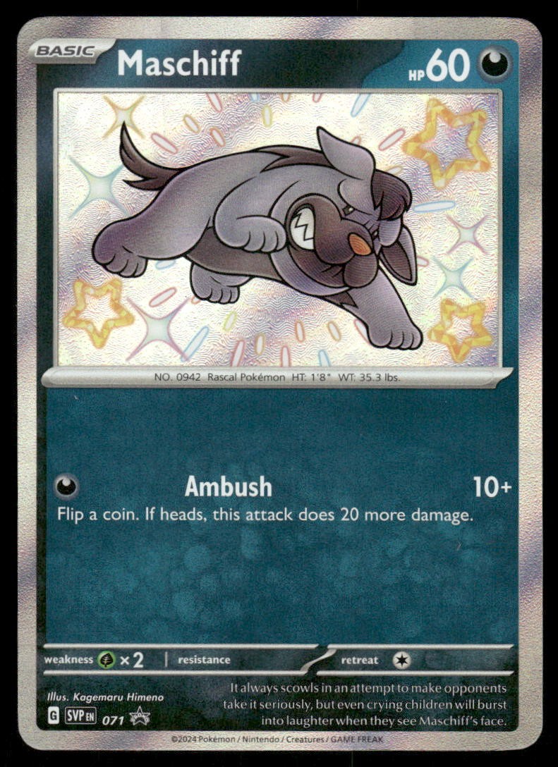 Pokemon Cards Maschiff 071 Scarlet & Violet Promo NM0