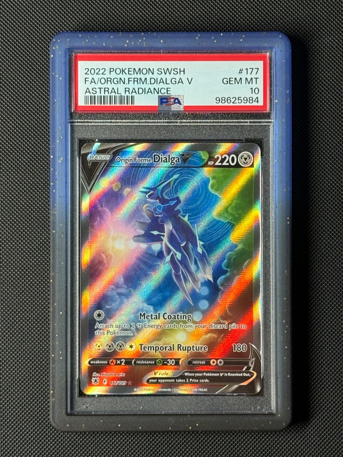 PSA 10 Origin Forme Dialga V 177/189 Pokémon Card Astral Radiance GEM MINT0