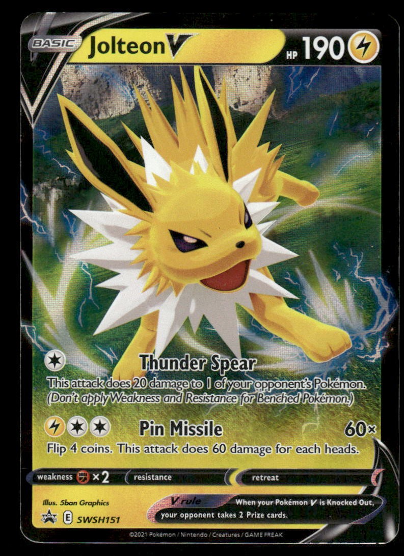 Pokemon Cards Jolteon V SWSH151 SWSH Black Star Promo NM0