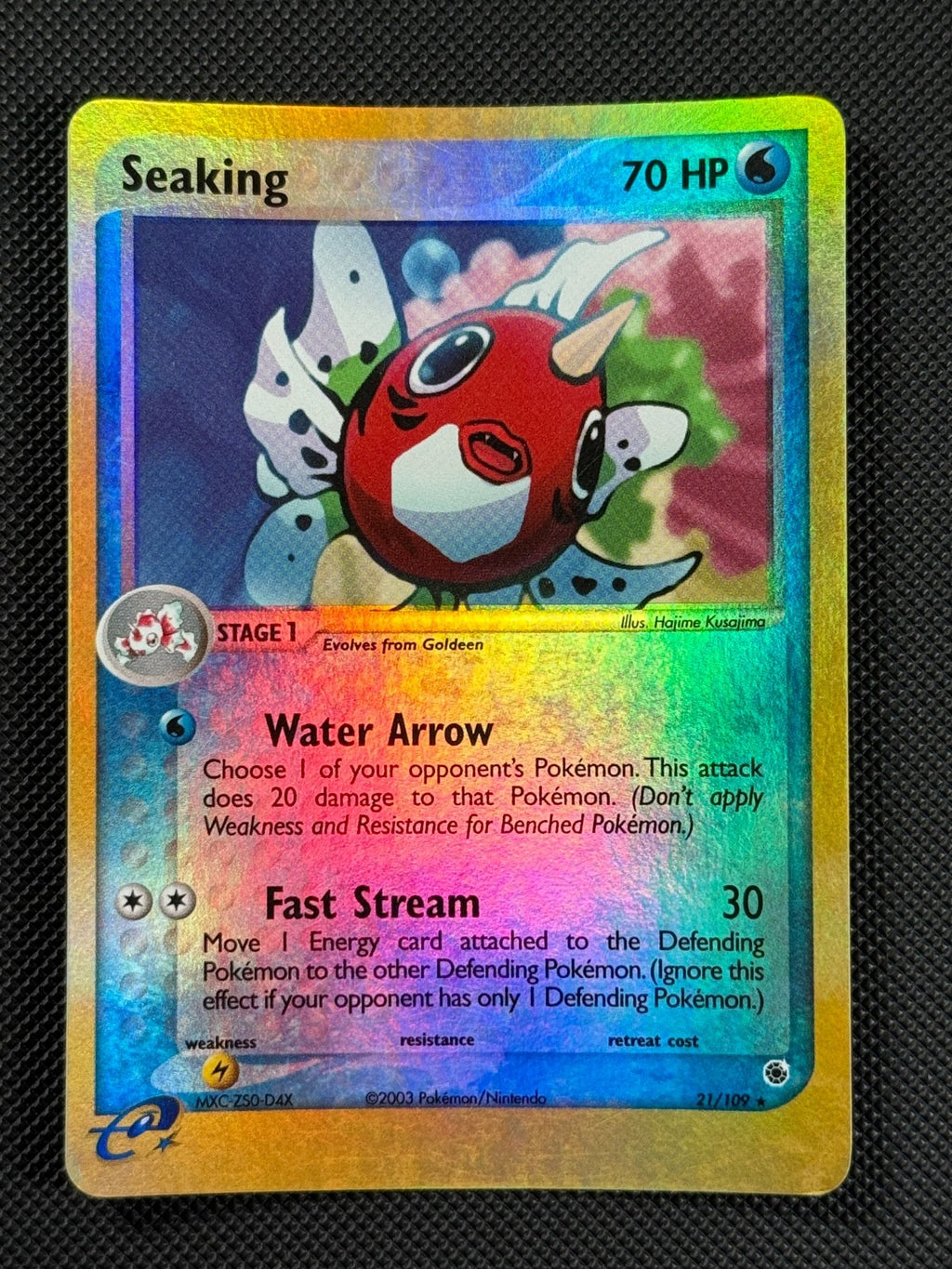 Seaking 21/109 REVERSE HOLO Pokémon Card EX Ruby & Sapphire Rare0