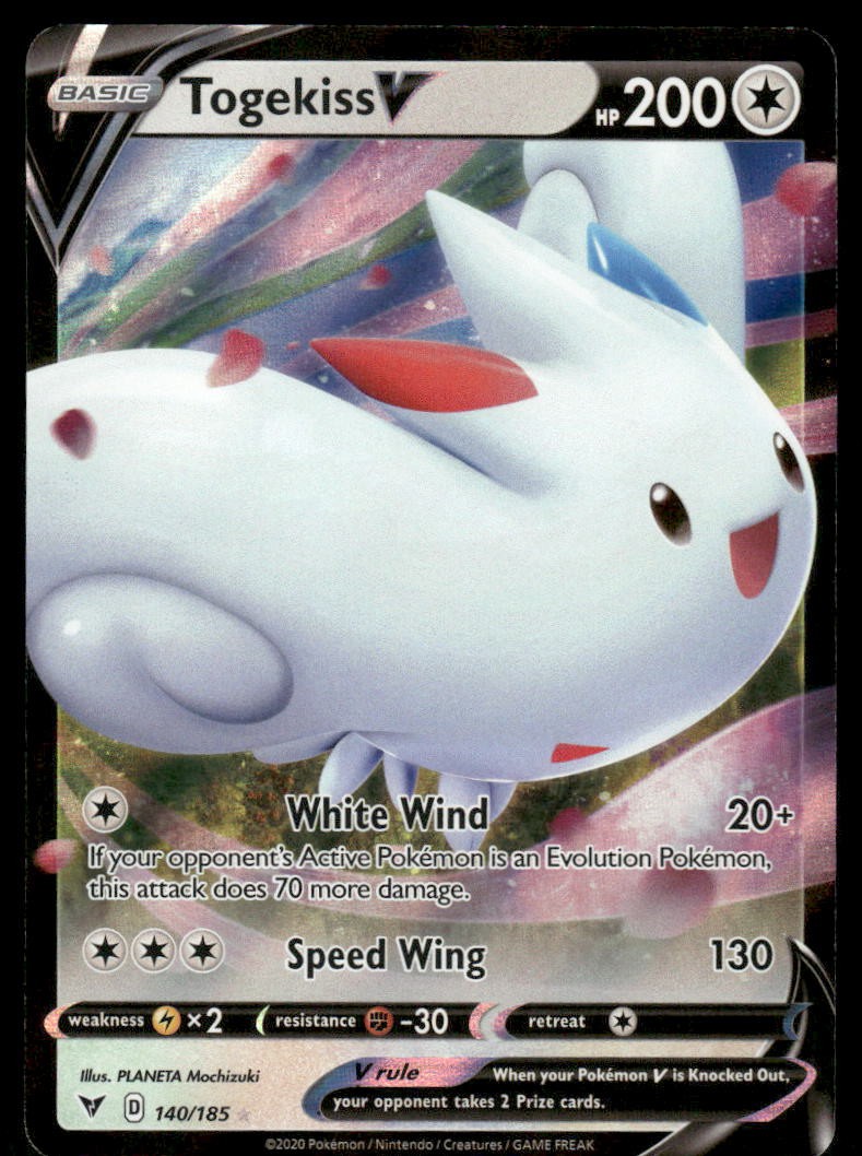 Pokemon Cards Togekiss V 140/185 Vivid Voltage Holo Rare V NM0