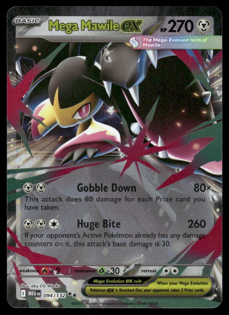 Pokemon Cards Mega Mawile ex 094/132 Mega Evolution Double Rare NM0