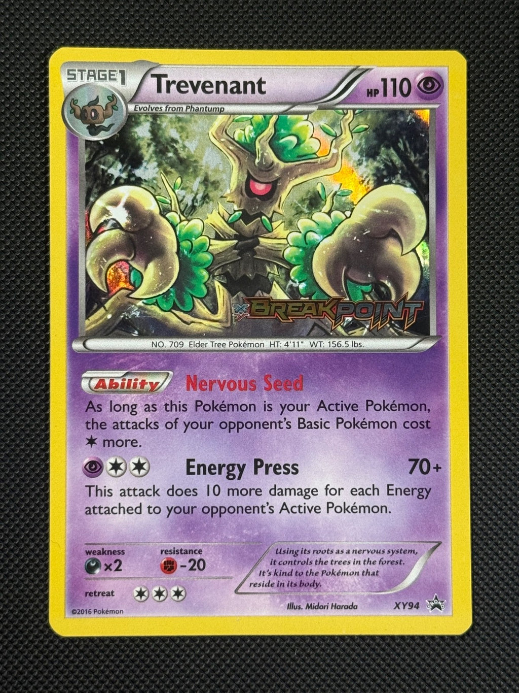 Trevenant XY94 Black Star Promo Pokémon Card XY Promo *30