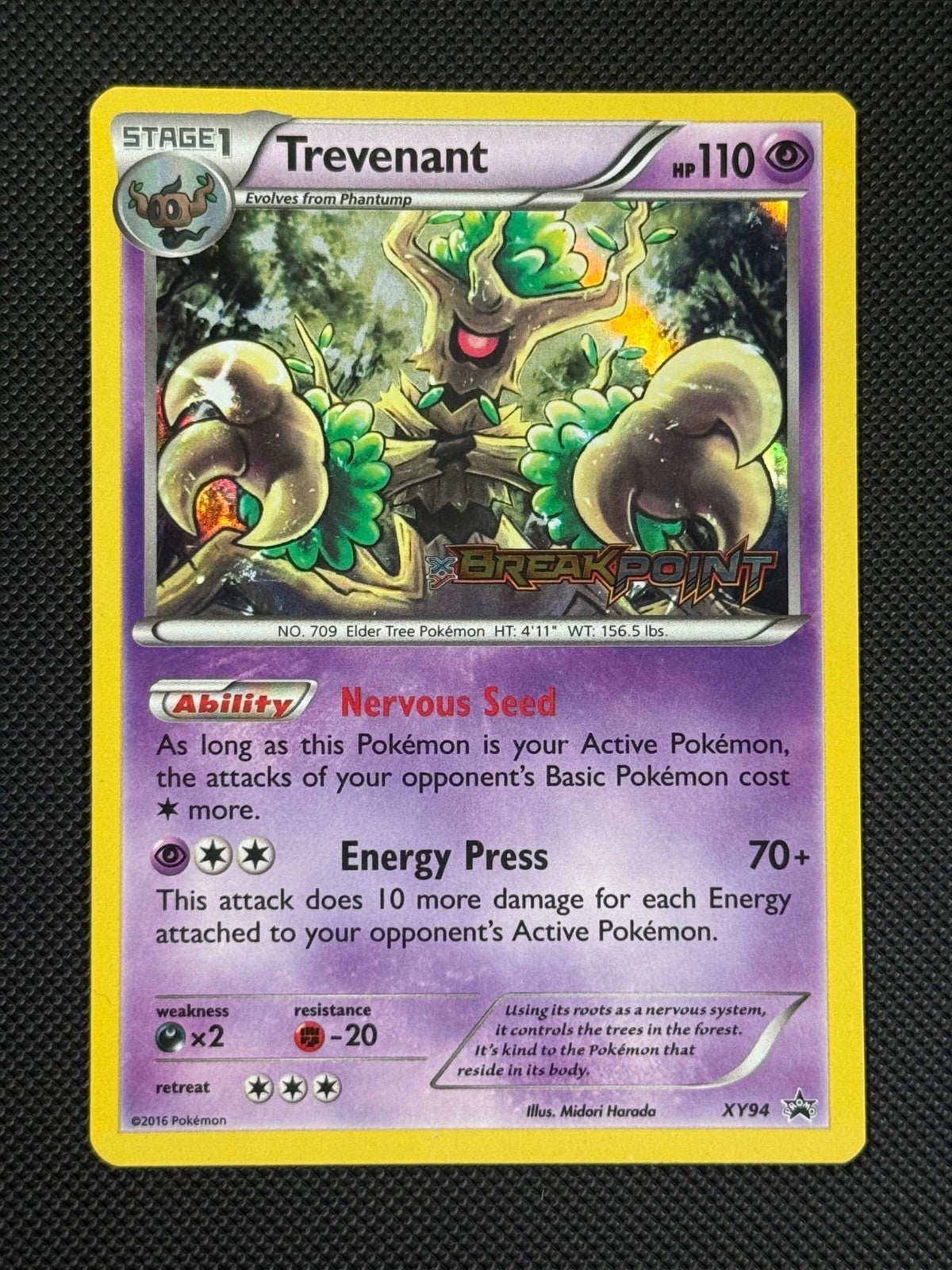 Trevenant XY94 Black Star Promo Pokémon Card XY Promo *30
