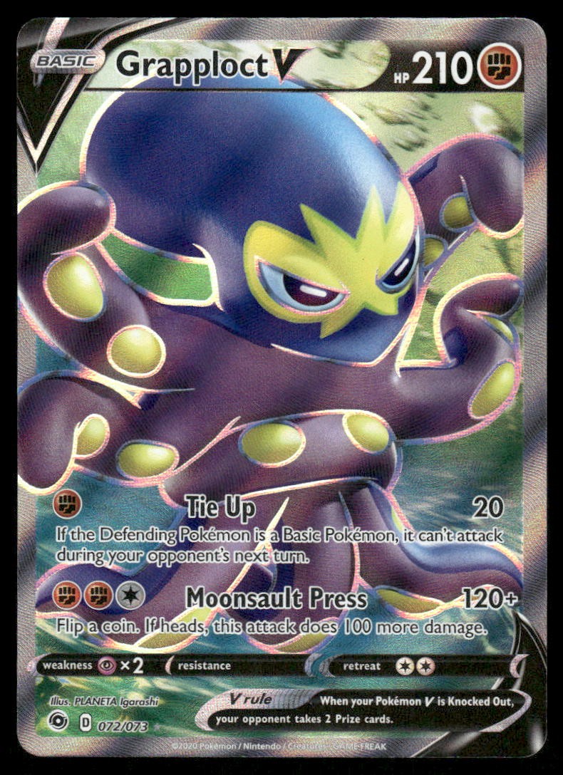 Pokemon Cards Grapploct V 072/073 Champion's Path Rare Ultra NM *20