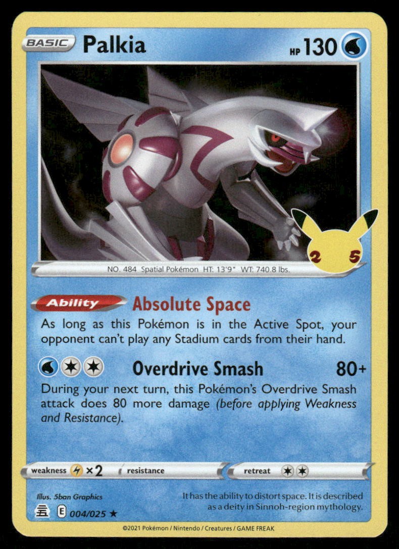Pokemon Cards Palkia 004/025 Celebrations Rare NM *30