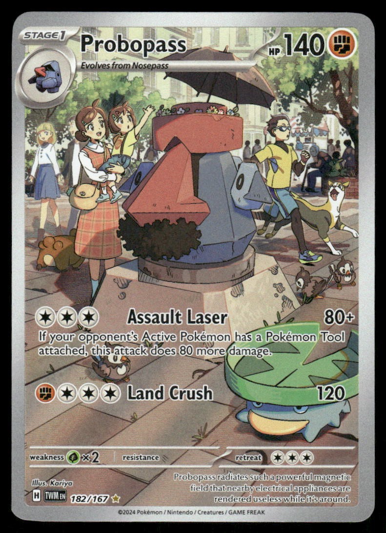 Pokemon Cards Probopass 182/167 Twilight Masquerade Illustration Rare NM0