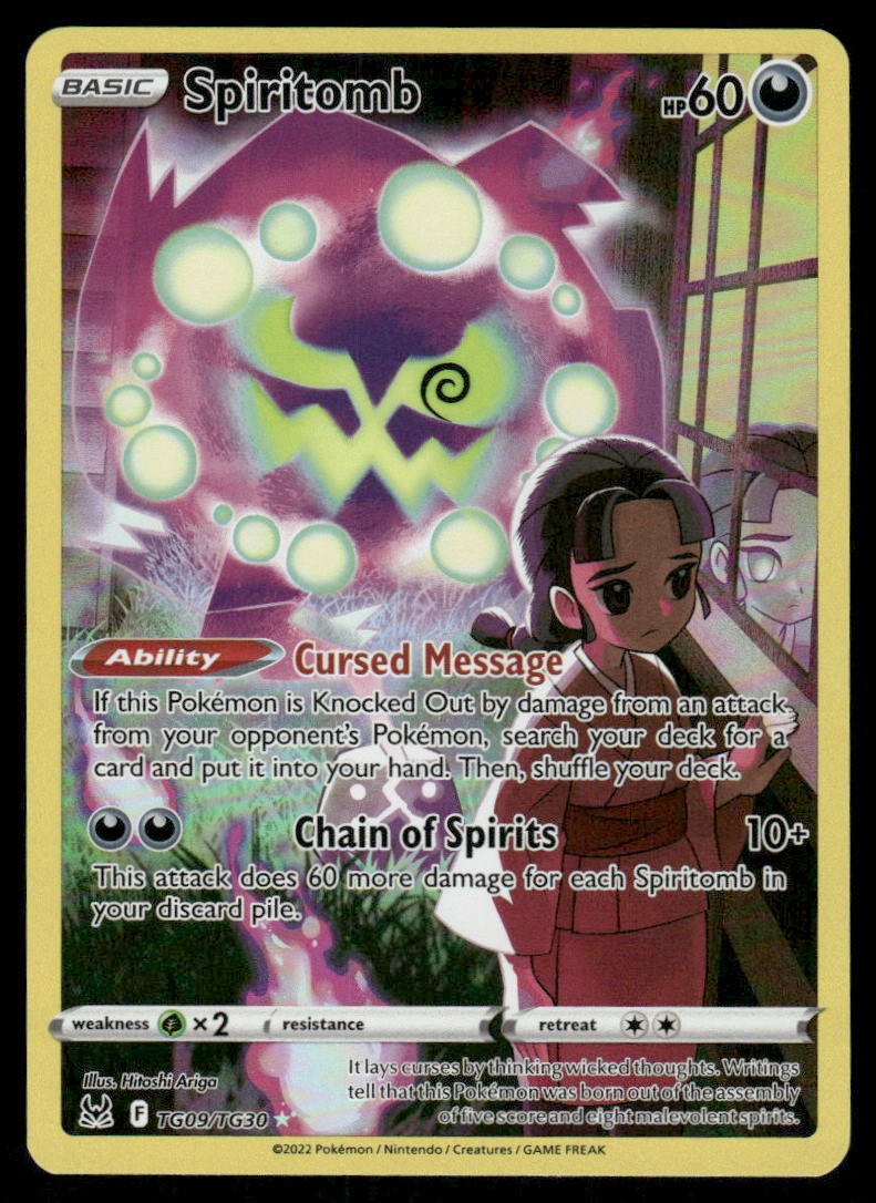Pokemon Cards Spiritomb TG09/TG30 Lost Origin Trainer Gallery Holo NM0