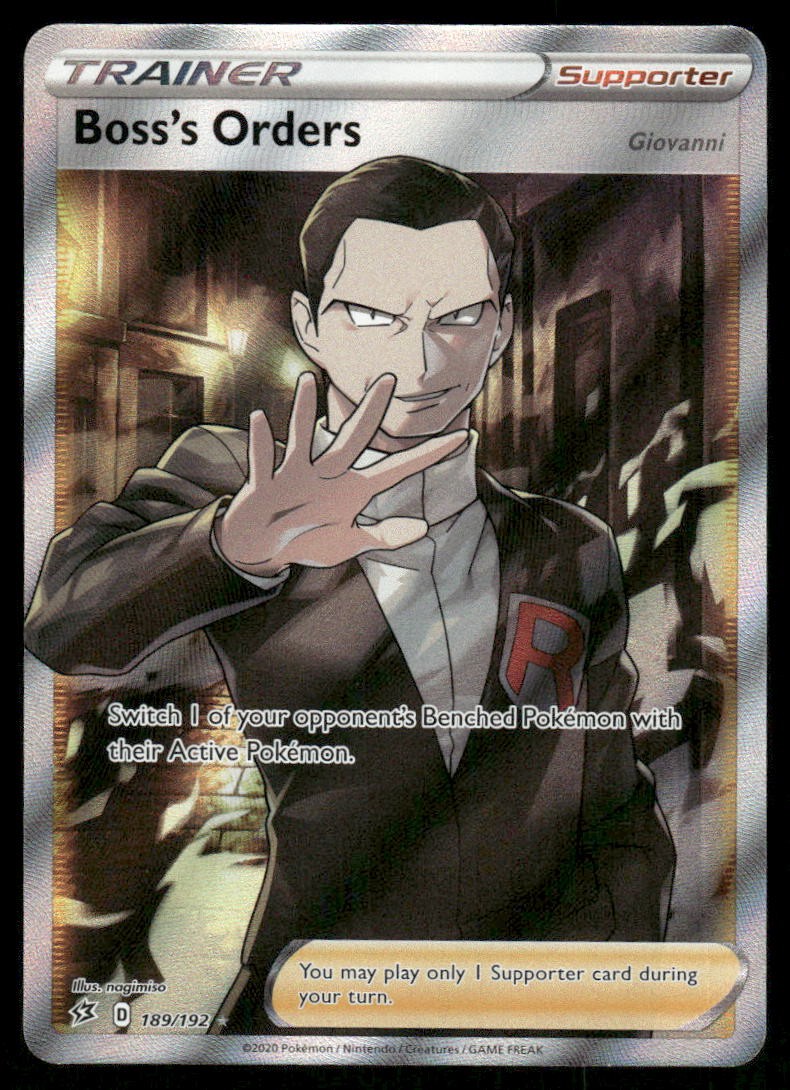 Pokemon Cards Boss's Orders 189/192 Rebel Clash Rare Ultra NM *20