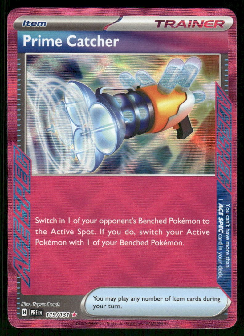 Pokemon Cards Prime Catcher 119/131 Prismatic Evolutions ACE SPEC Rare NM *20