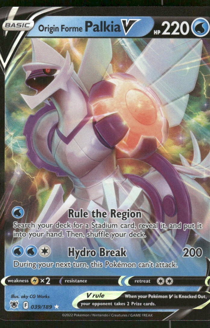 Pokemon Cards Origin Forme Palkia V 039/189 Astral Radiance Holo Rare V NM0
