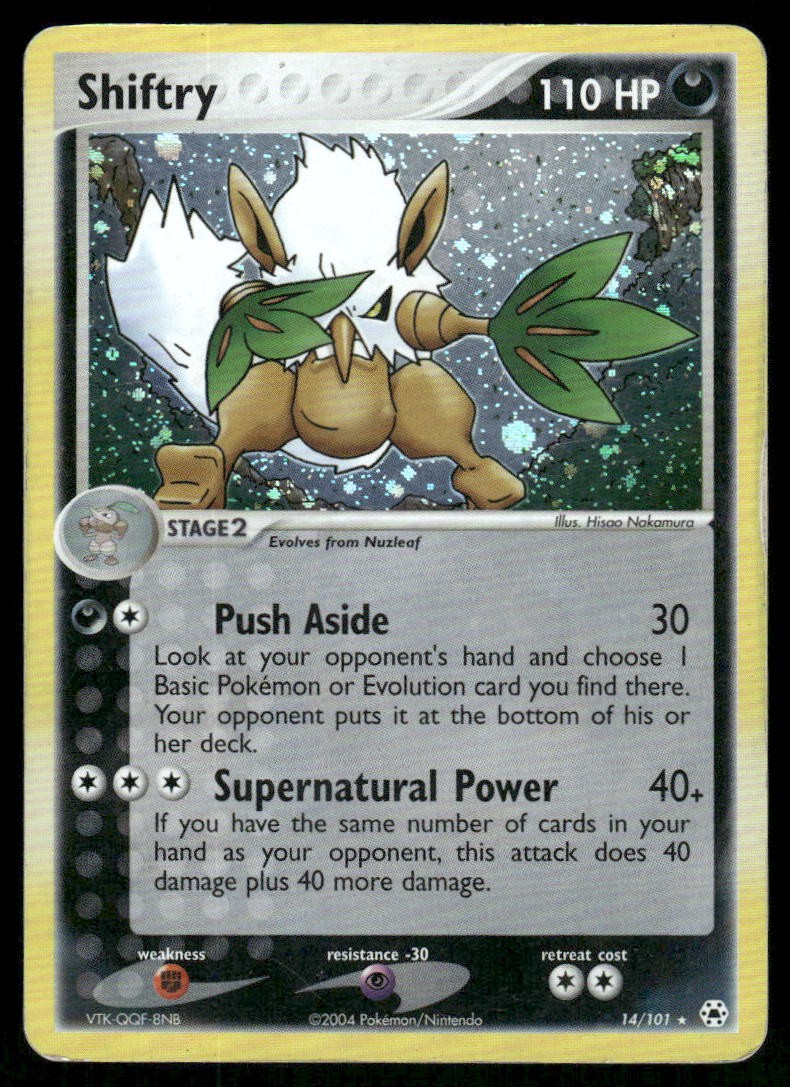 Pokemon Cards Shiftry 14/101 Hidden Legends Holo Rare MP0