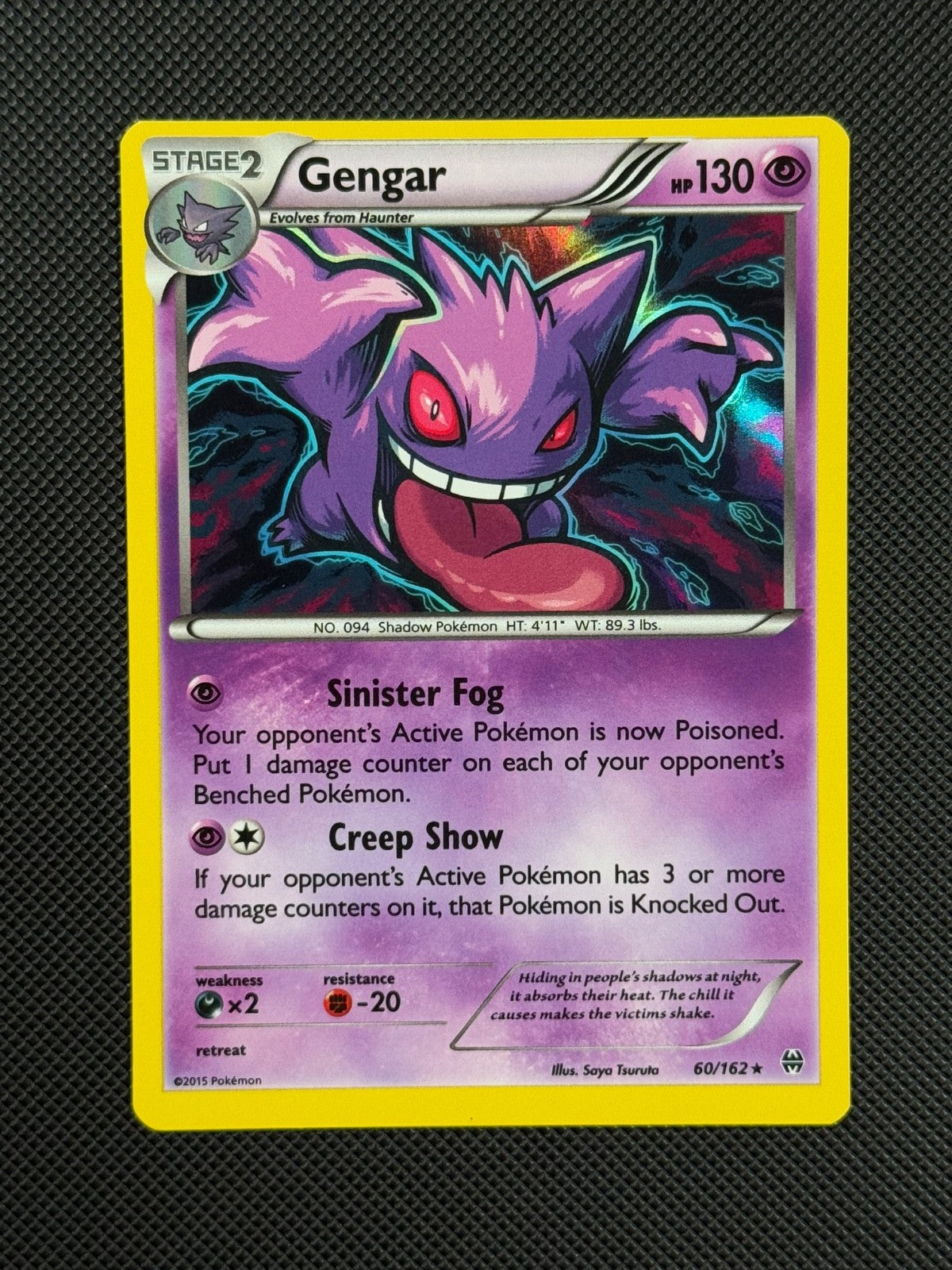 Pokémon Cards Gengar 60/162 Breakthrough XY Holo Rare1