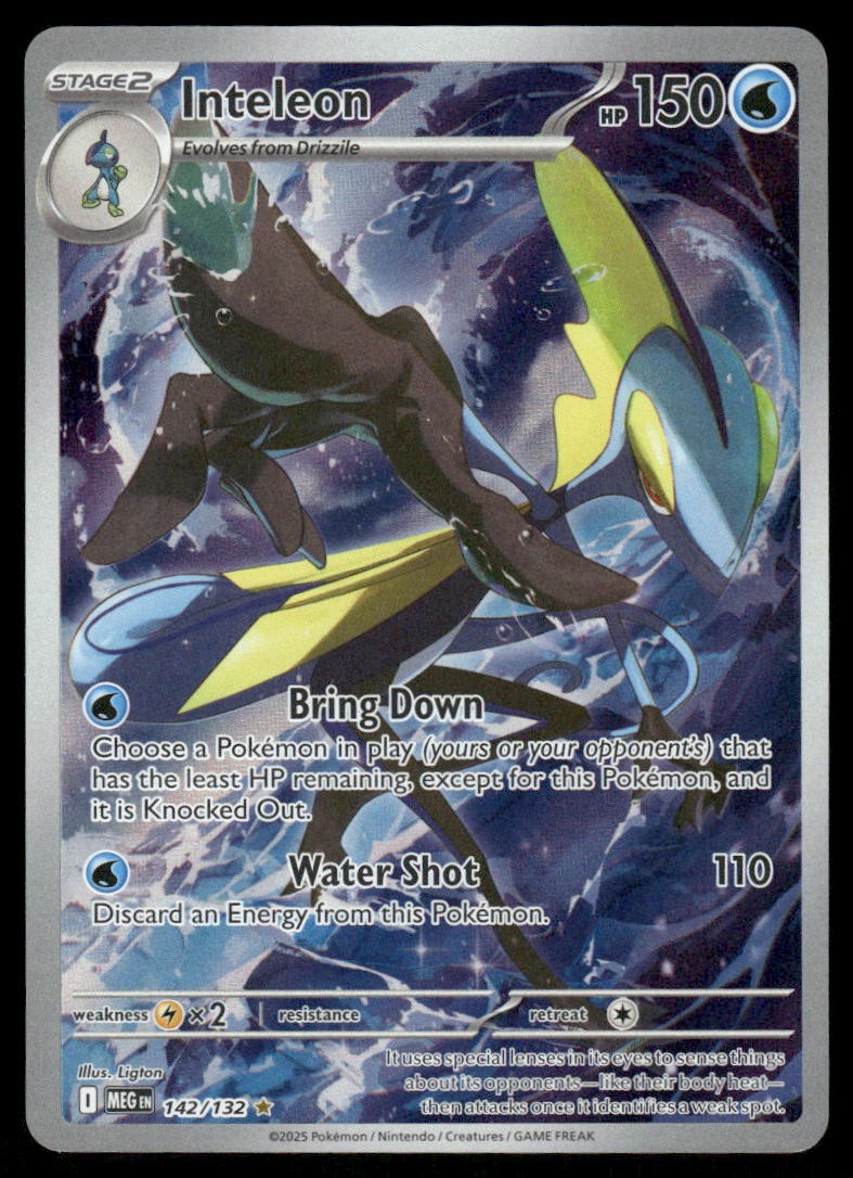 Pokemon Cards Inteleon 142/132 Mega Evolution Illustration Rare NM0