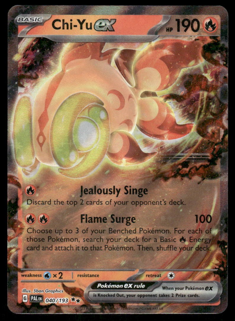 Pokemon Cards Chi-Yu ex 040/193 Paldea Evolved Double Rare NM0