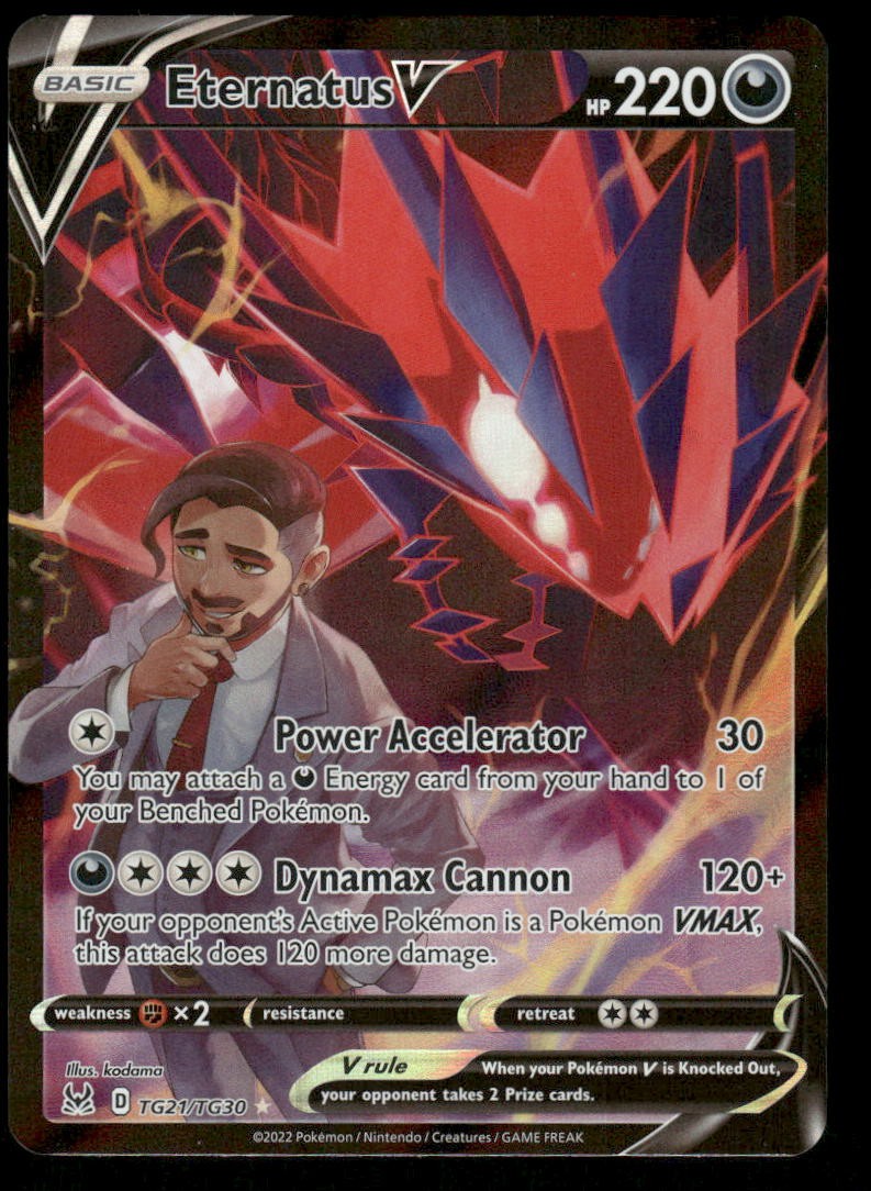 Pokemon Cards Eternatus V TG21/TG30 Lost Origin Trainer Gallery Holo Rare V NM0