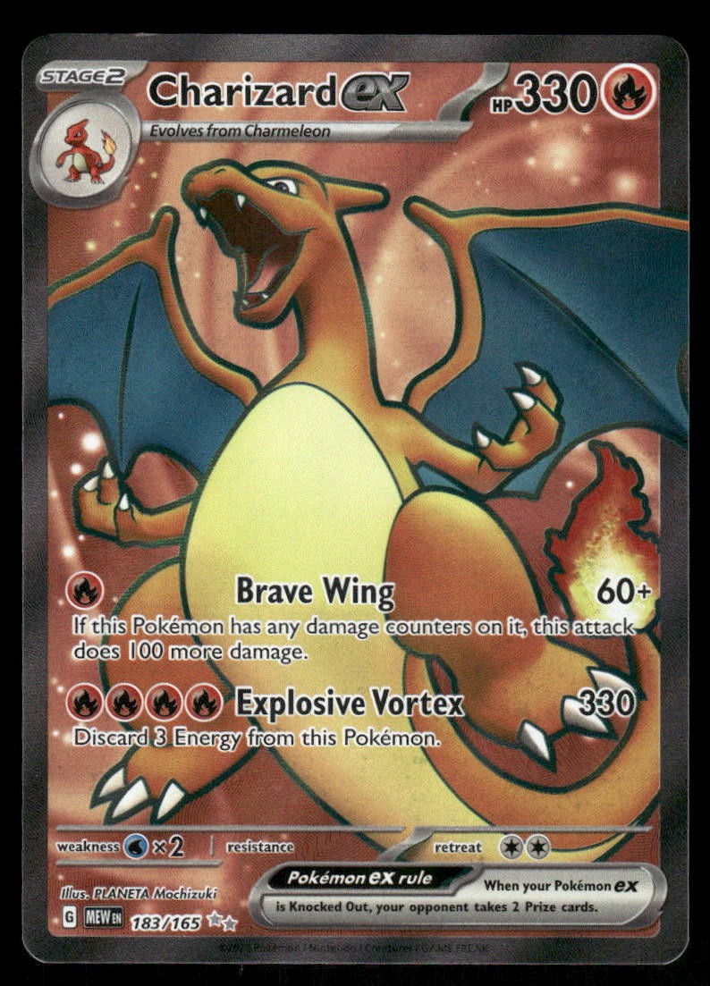 Pokemon Cards Charizard ex 183/165 151 Ultra Rare NM *30