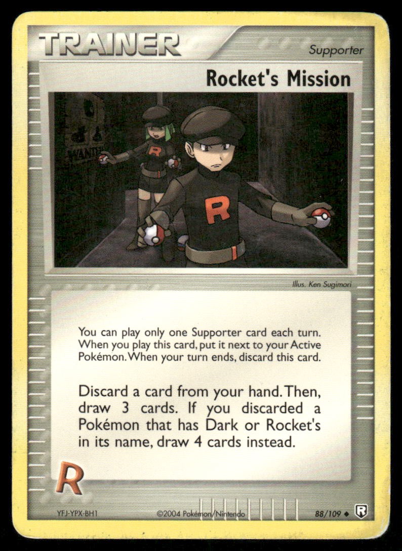 Pokemon Cards Rocket's Mission 88/109 Team Rocket Returns Uncommon HP0