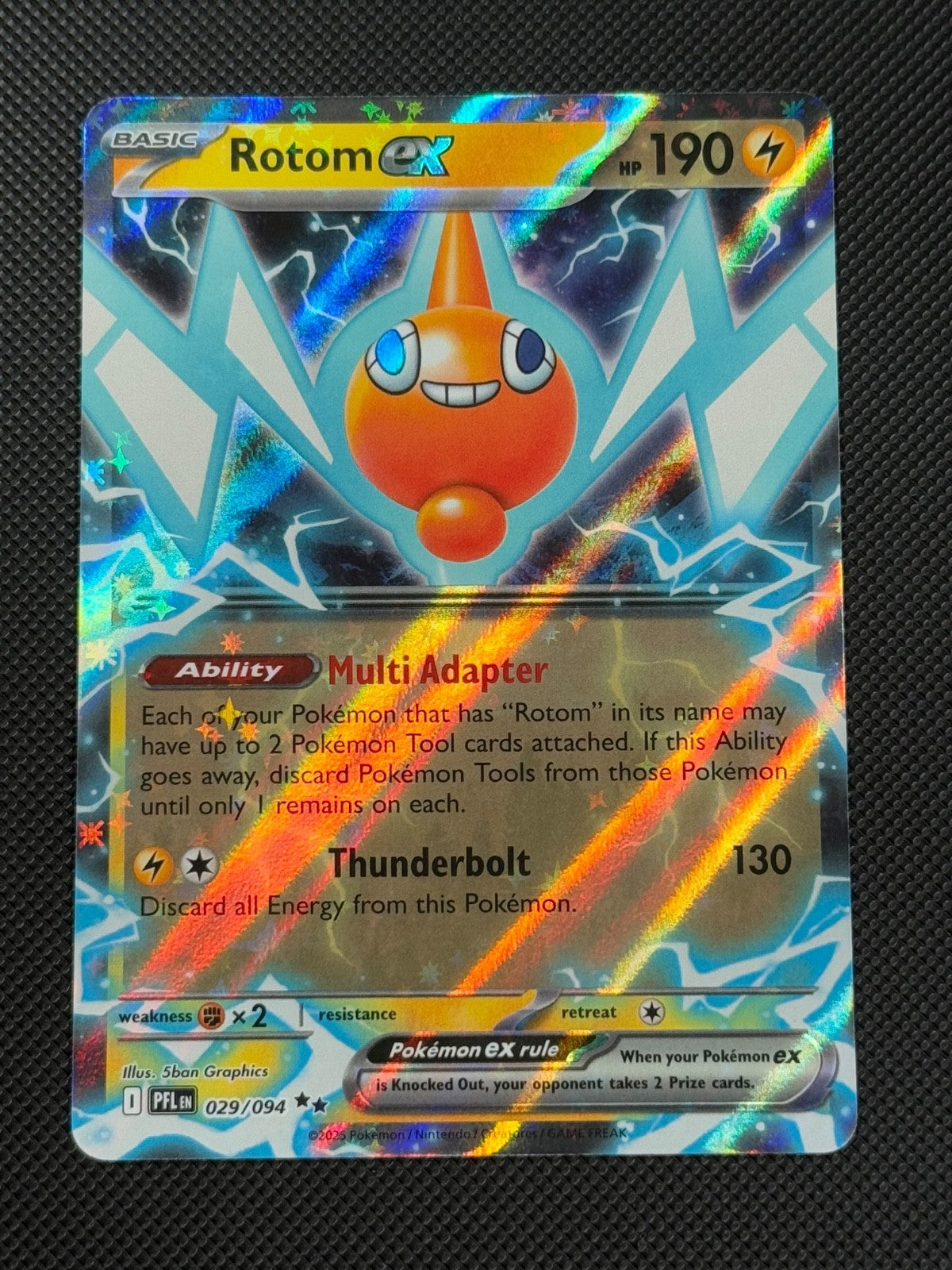 Rotom ex 029/094 Pokémon Card Mega Phantasmal Flames Holo Rare0