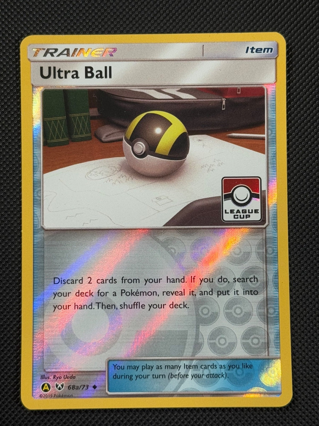 Ultra Ball 68a/73 REVERSE HOLO Pokémon Card Shining Legends League Cup Stamp *20