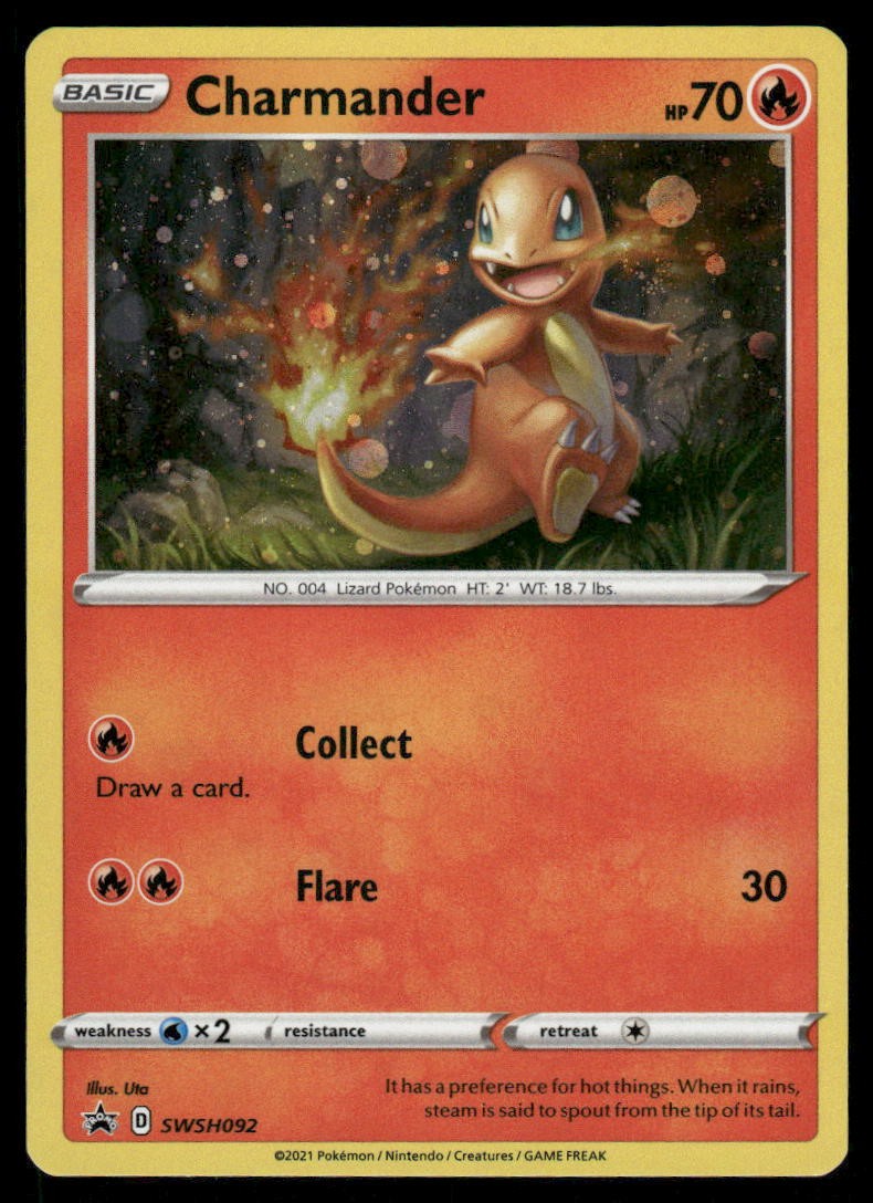 Pokemon Cards Charmander SWSH092 SWSH Black Star Promo LP0