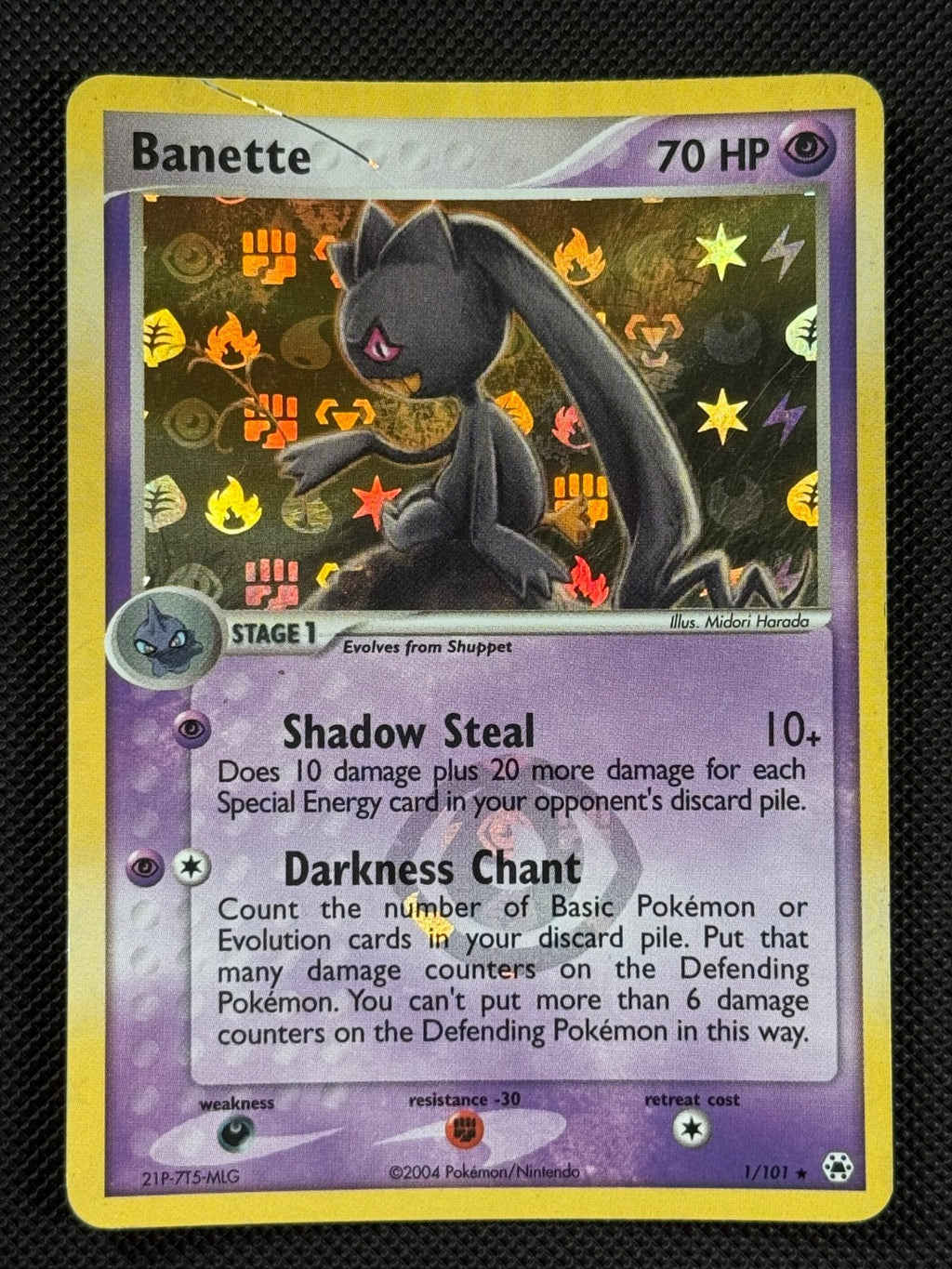 Banette 1/101 REVERSE HOLO Pokémon Card EX Hidden Legends Holo Rare0