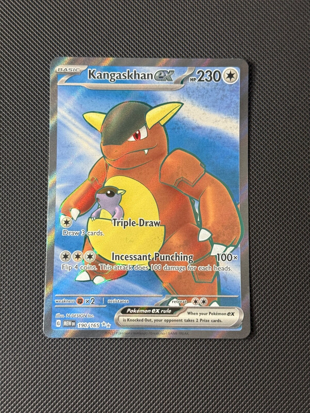 Kangaskhan ex 190/165 FA Pokémon Card Scarlet & Violet 151 Holo NM0
