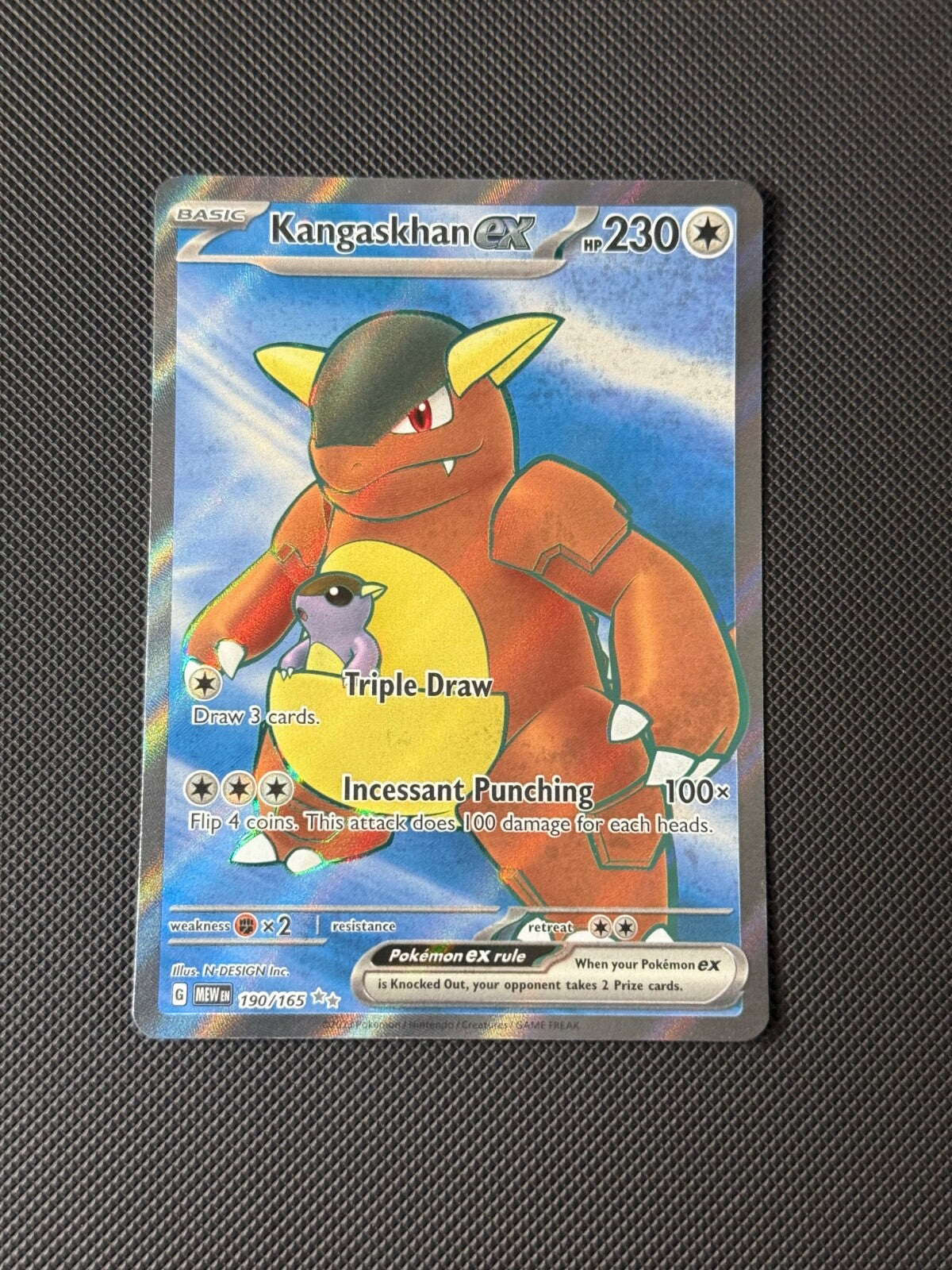 Kangaskhan ex 190/165 FA Pokémon Card Scarlet & Violet 151 Holo NM0