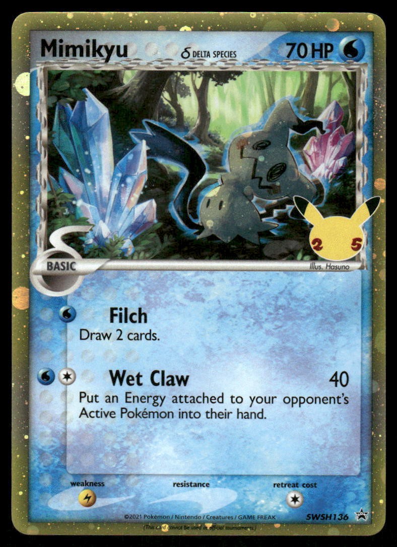 Pokemon Cards Mimikyu SWSH136 SWSH Black Star Promo NM *10