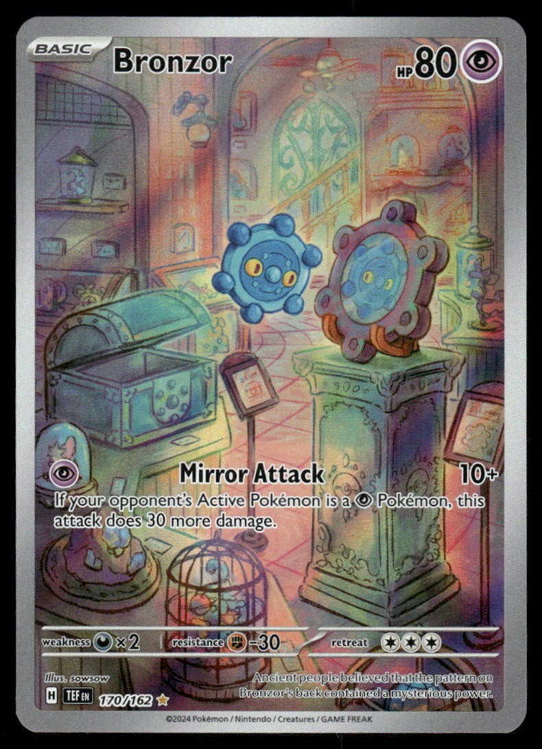 Pokemon Cards Bronzor 170/162 Temporal Forces Illustration Rare NM0