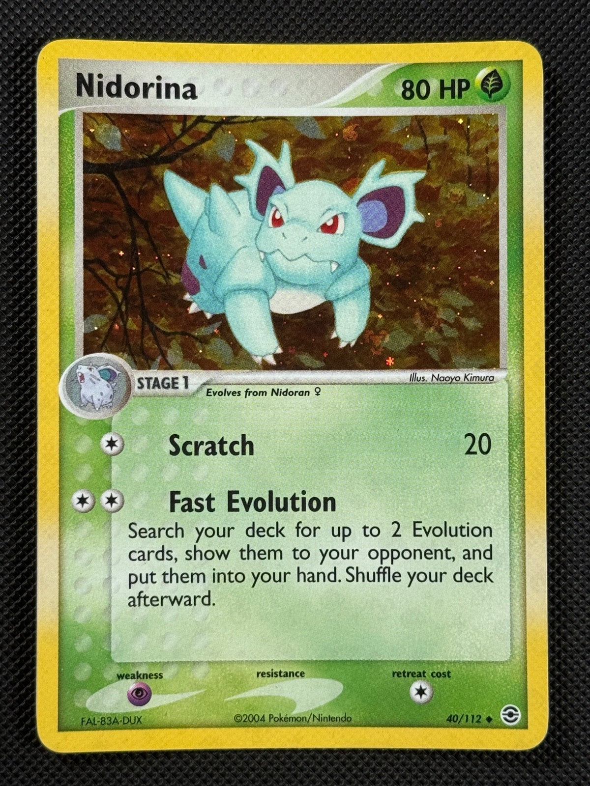 Nidorina 40/112 REVERSE HOLO Pokémon Card EX FireRed LeafGreen Holo Uncommon0
