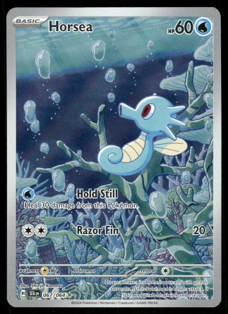 Pokemon Cards Horsea 067/064 Shrouded Fable Illustration Rare NM0