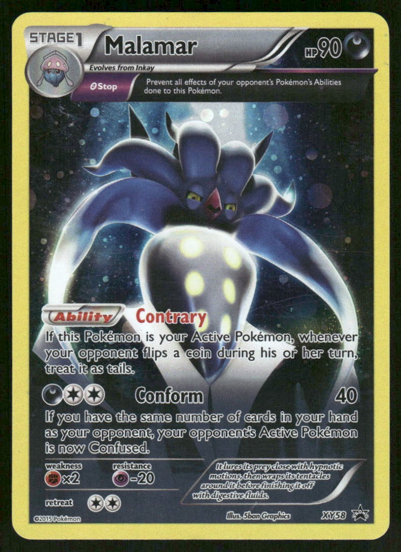 Pokemon Cards Malamar XY58 XY Black Star Promos NM0