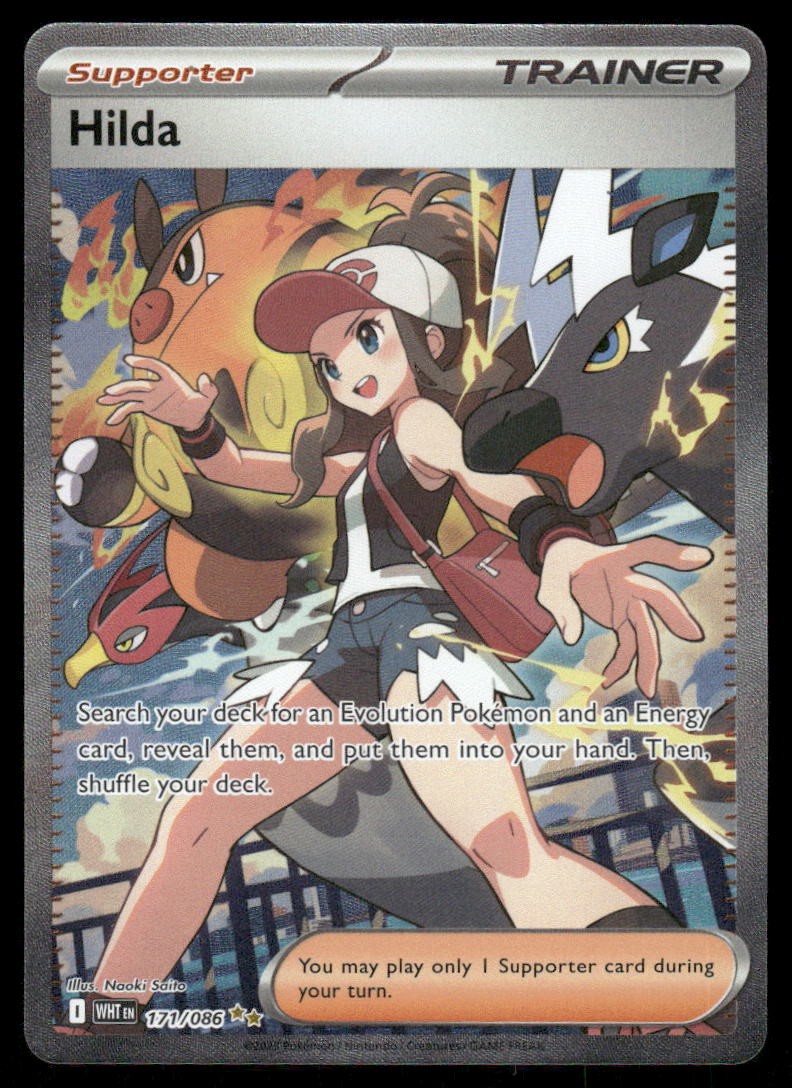 Pokemon Cards Hilda 171/086 White Flare Special Illustration Rare NM0