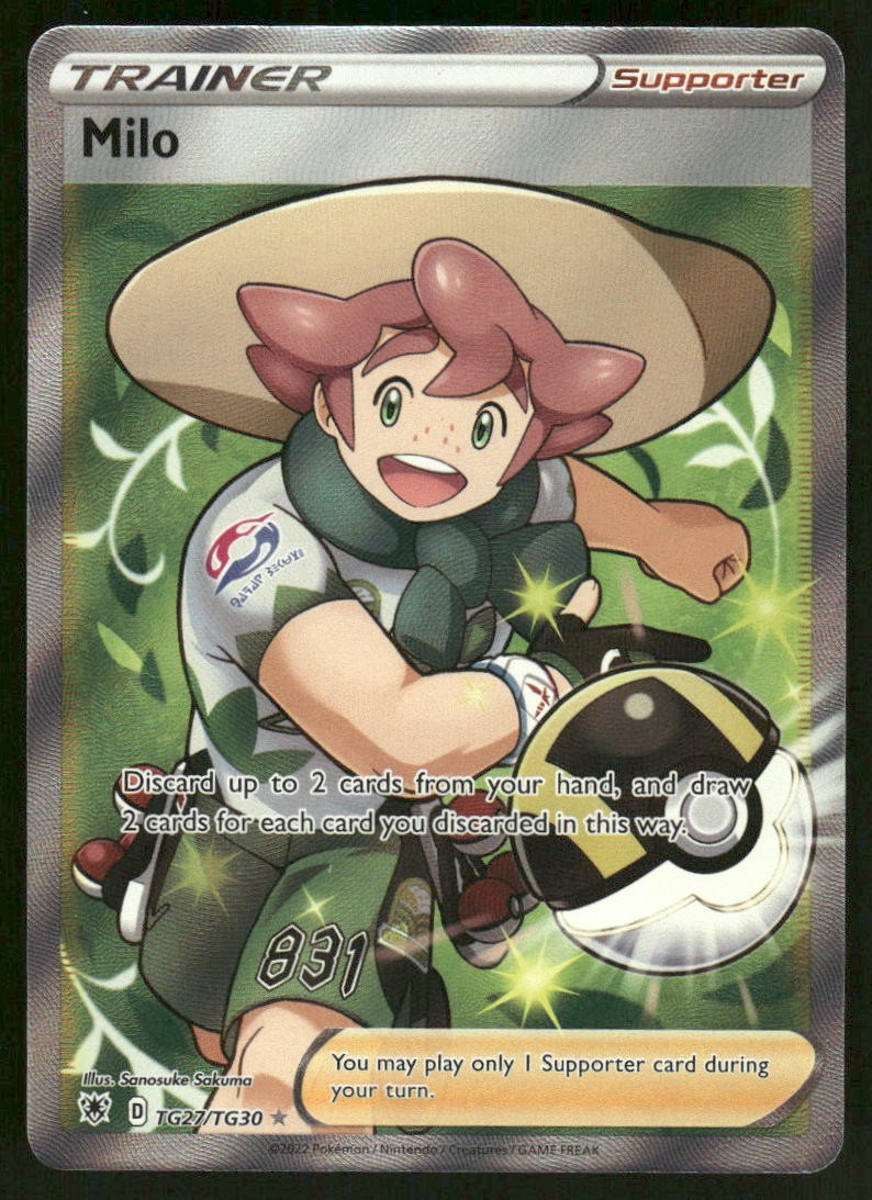 Pokemon Cards Milo TG27/TG30 Astral Radiance Trainer Gallery Rare Ultra NM0