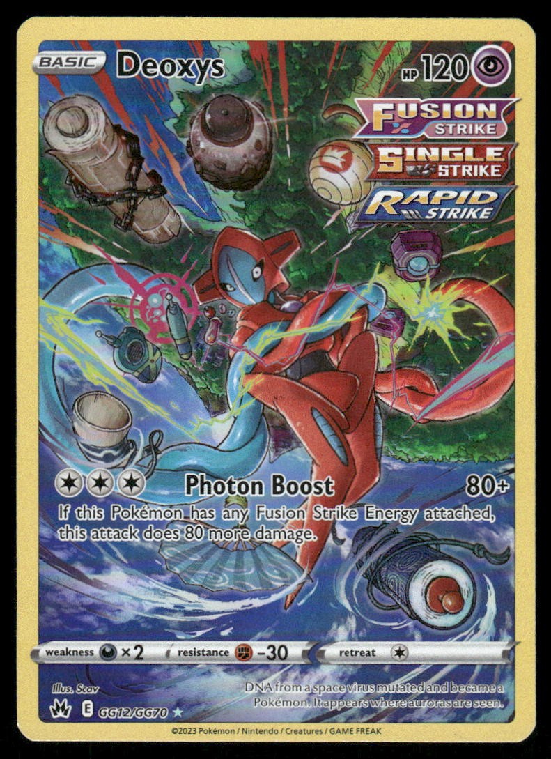 Pokemon Cards Deoxys GG12/GG70 Crown Zenith Galarian Gallery Holo NM0