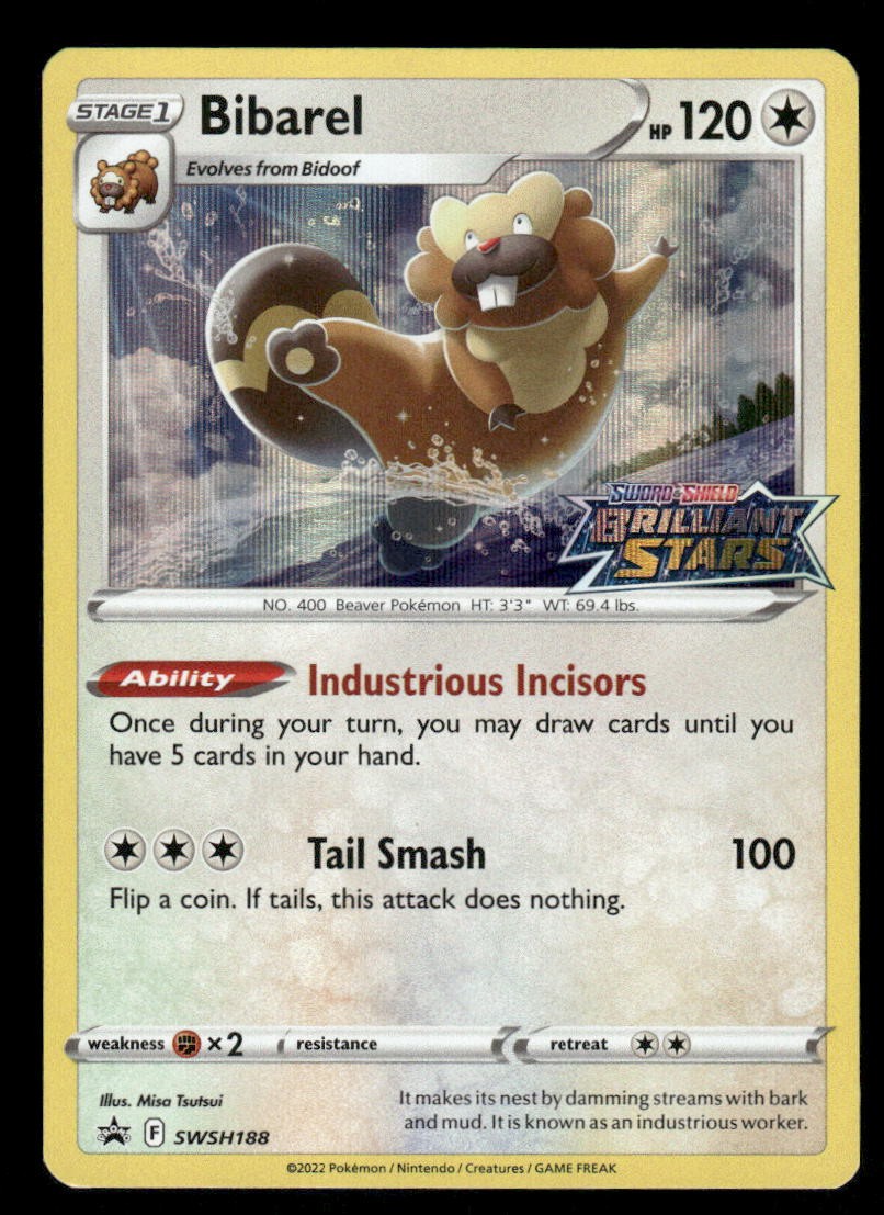 Pokemon Cards Bibarel SWSH188 SWSH Black Star Promo LP0