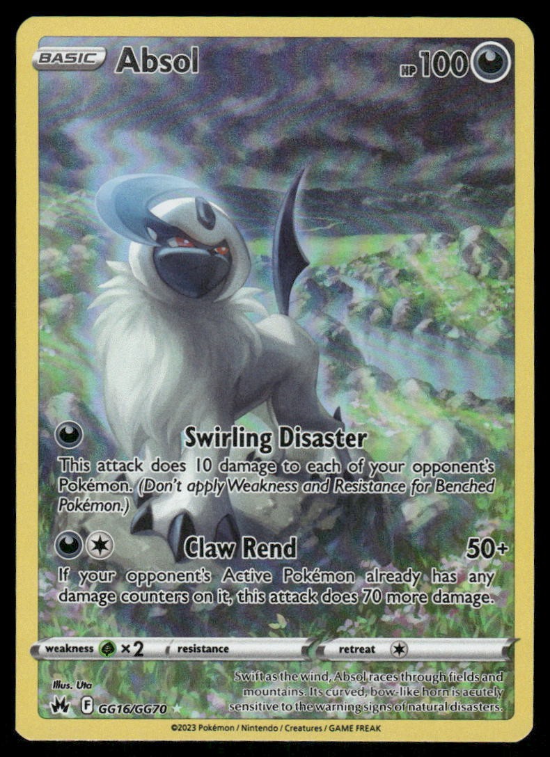 Pokemon Cards Absol GG16/GG70 Crown Zenith Galarian Gallery Holo NM *20