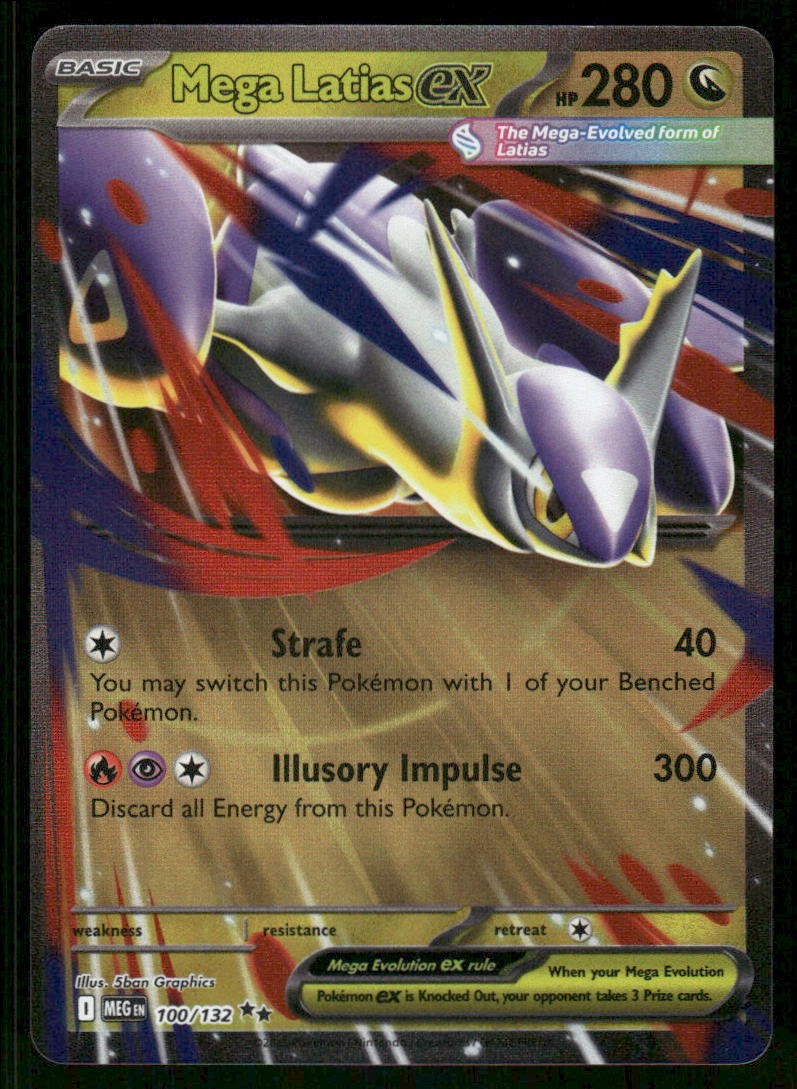 Pokemon Cards Mega Latias ex 100/132 Mega Evolution Double Rare NM *40