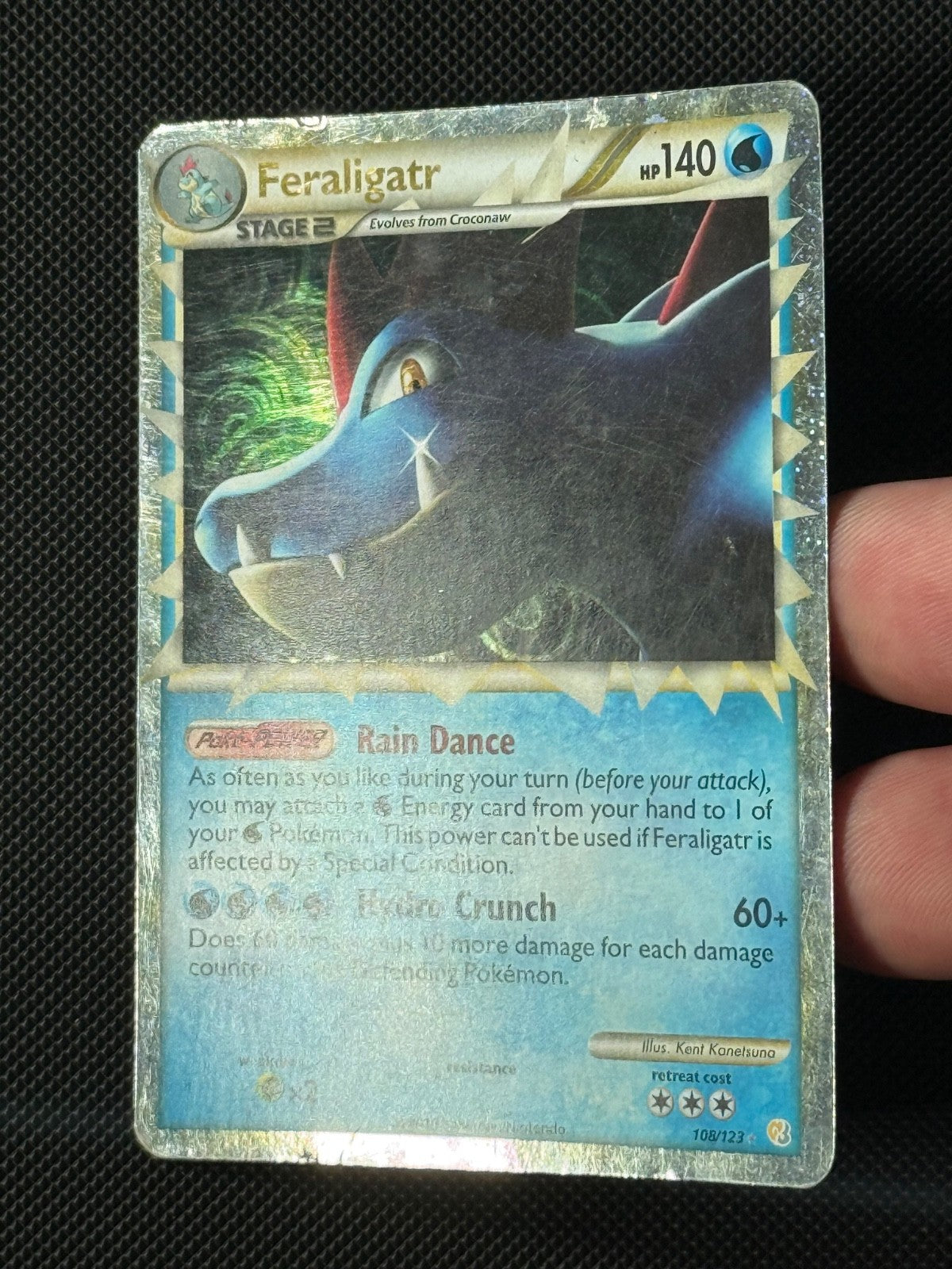 Feraligatr 108/123 Prime Pokémon Card Heartgold And Soulsilver Ultra Rare Holo1