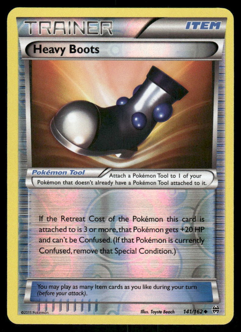 Pokemon Cards Heavy Boots 141/162 Reverse Holo BREAKthrough XY NM0
